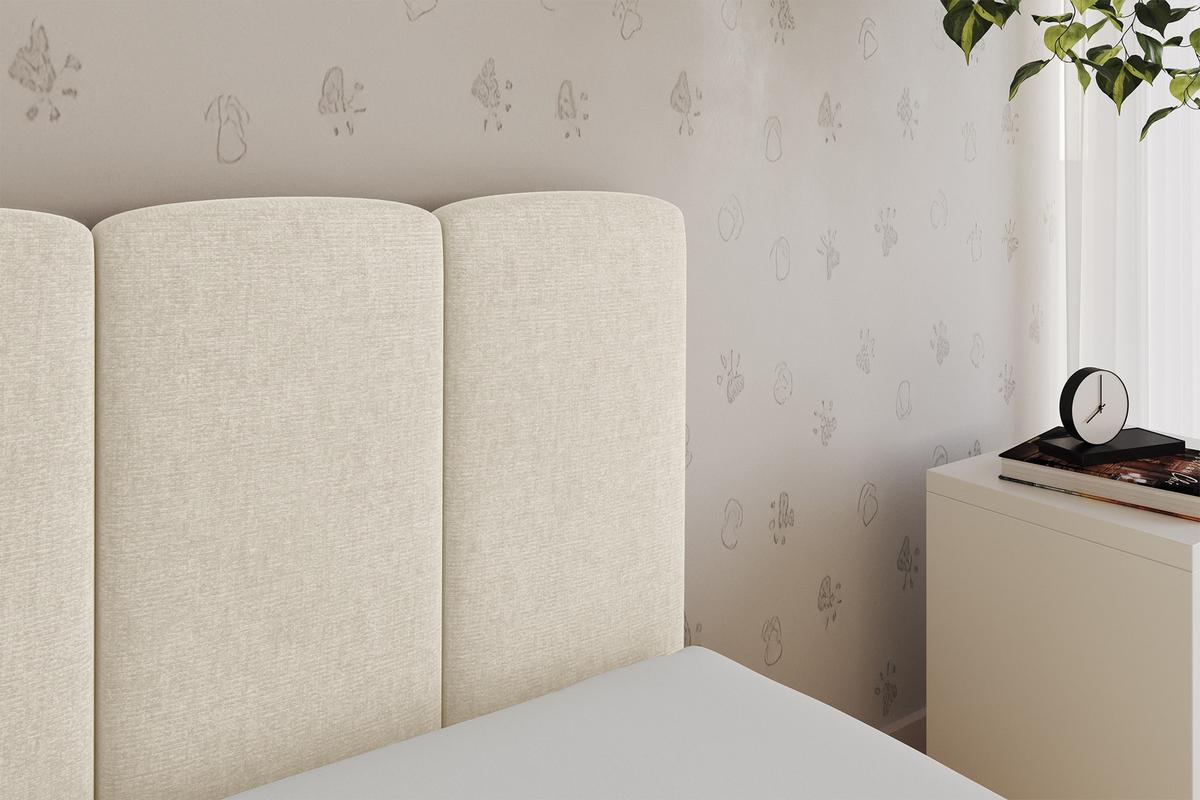 EINZELLBETT Jugendbett mit Bettkasten, Rechts - DEXY 90x200 Beige - Naturfarben, Holzwerkstoff/Textil (90/200cm) - ALTDECOR