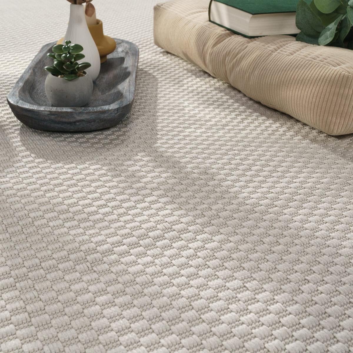 FLACHWEBTEPPICH, einfarbig, aus Polypropylen, Creme, 140 x 200 cm - Beige, Textil (140/200cm) - KADIMA DESIGN