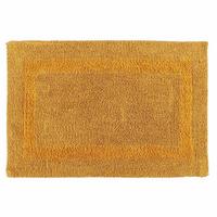 BADEMATTE 50/80 cm, 100% Baumwolle, wendbar - Currygelb, Textil (50/80cm) - Homescapes