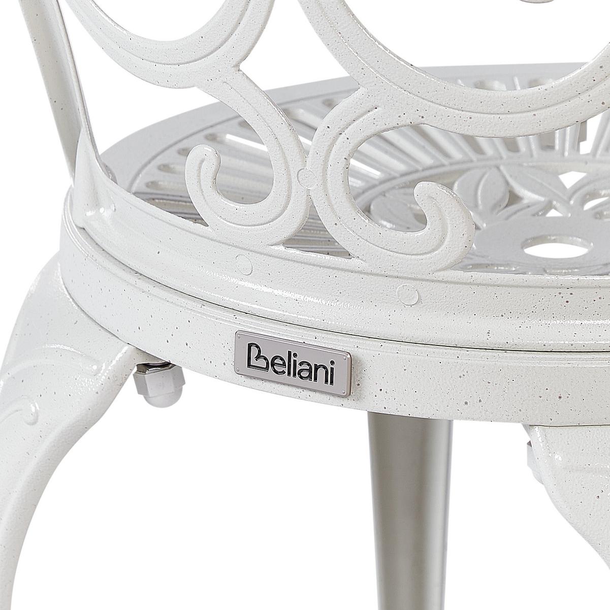 GARTENSTUHL 2er Set Weiß Triora - Weiß, Metall (50/88/50cm) - Beliani