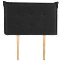 KOPFTEIL JALEYA 90x190 cm schwarz - Schwarz, Textil (91/99/7cm) - IDIMEX