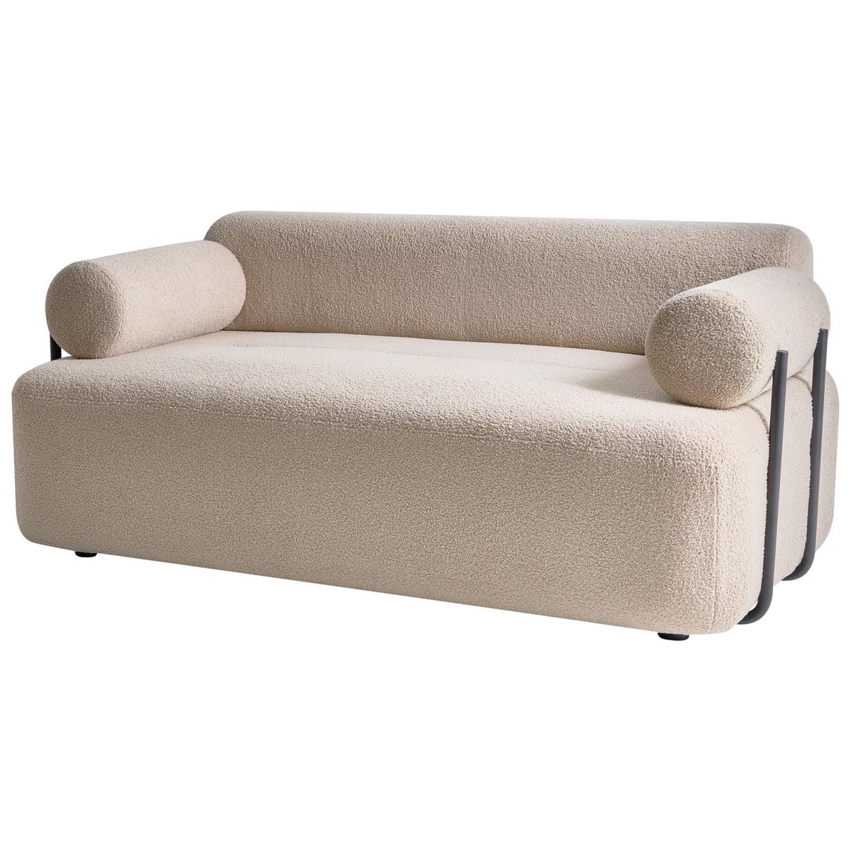 2-SITZER-SOFA Bouclé Beige Elva - Beige, Textil (170/74/100cm) - Beliani