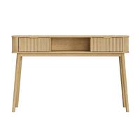SCHREIBTISCH Mid-Century Eichenoptik mit 2 Schubladen & offenem Fach - Eichefarben, Holzwerkstoff (35/120/77.6cm) - Urban Meuble