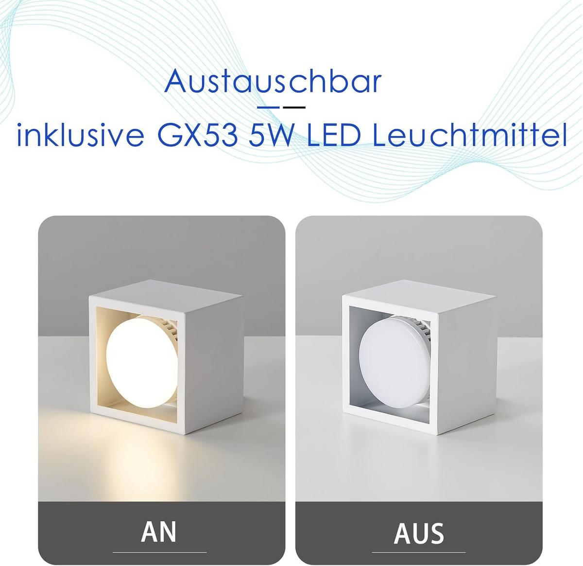 DECKENLEUCHTE Bemerkenswert 10/10/8cm - Weiß, Metall (10/10/8cm) - ZMH