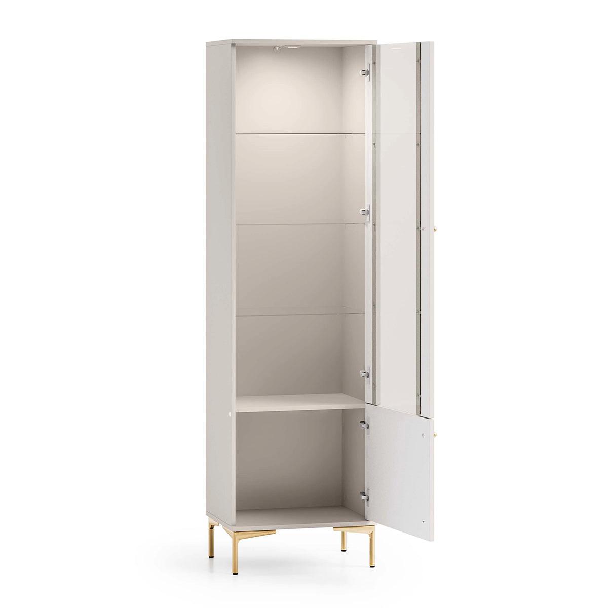 VITRINE Sélène Kaschmir - Kaschmir, Holzwerkstoff (54/190/40cm) - Petits-meubles
