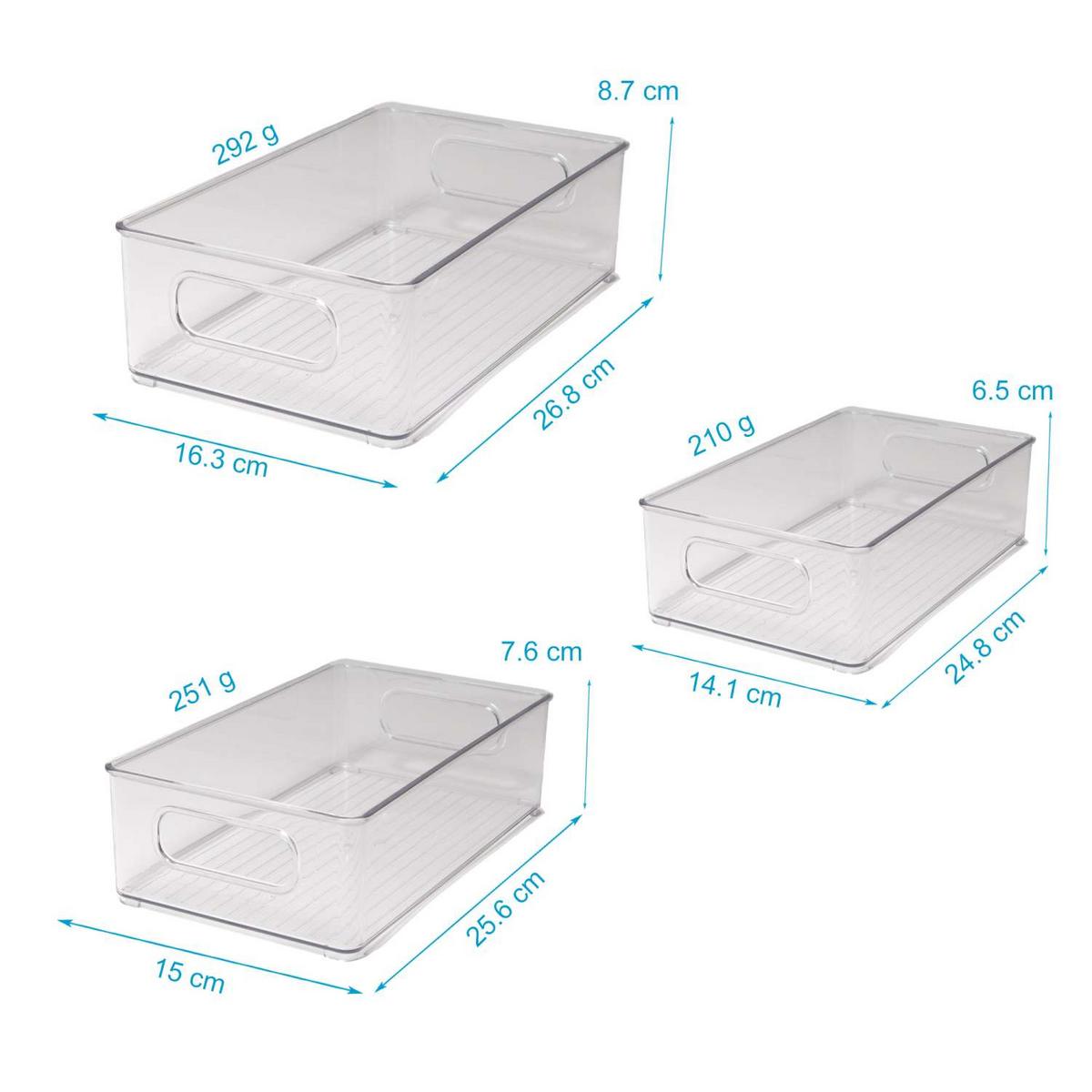 KÜHLSCHRANK-BOXEN 6er-Set - Transparent, Kunststoff (15.9/17/26.8cm) - Intirilife