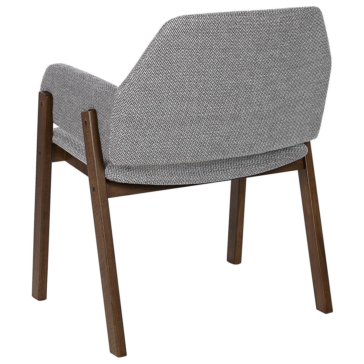 ESSZIMMERSTUHL 2er-Set Polyester Grau Albion - Grau, Holz/Textil (57/80/47cm) - Beliani