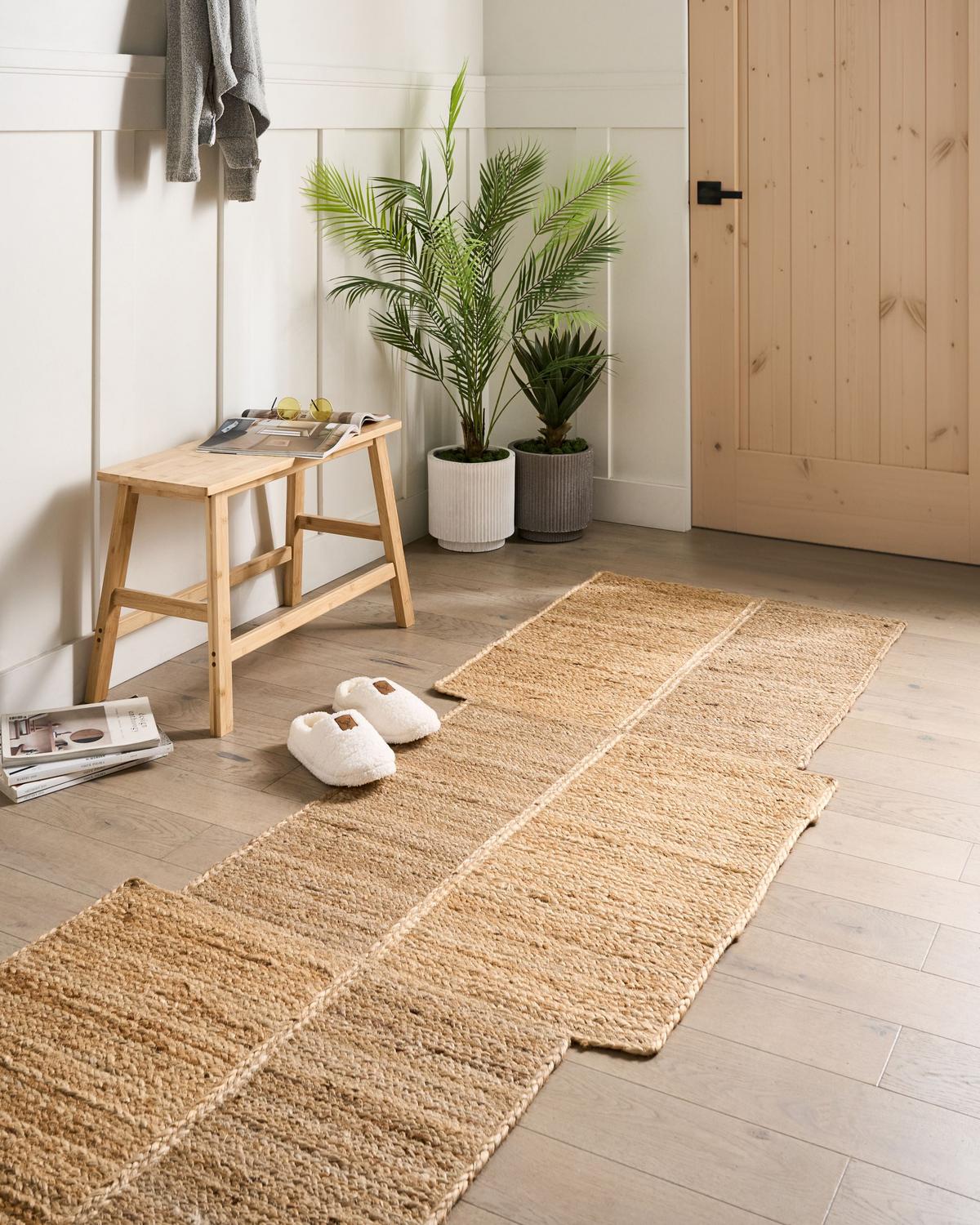 TEPPICH Beige 80/300 cm Jute Sangli - Beige, Textil (80/300cm) - Beliani