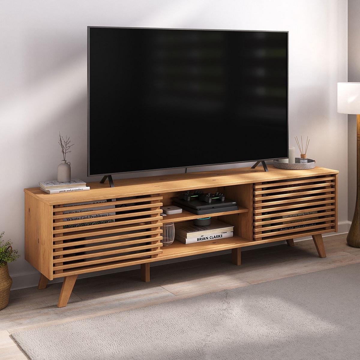 LOWBOARD FÜR 75" TV RIAN - Eichefarben, Holz (175/50/38cm) - IDIMEX