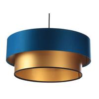 HÄNGELEUCHTE Blau 60/20 cm - Blau/Goldfarben, Kunststoff (60/1/20cm) - ONZENO