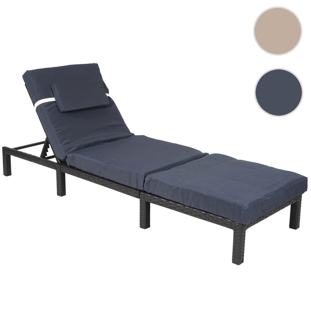 SONNENLIEGE Anthrazit, Grau - Anthrazit/Grau, Kunststoff (60/71/198cm) - MCW