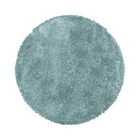 HOCHFLORTEPPICH SALZACH, einfarbig, Blau, Ø 80 cm - Blau, Textil (80/80cm) - KADIMA DESIGN