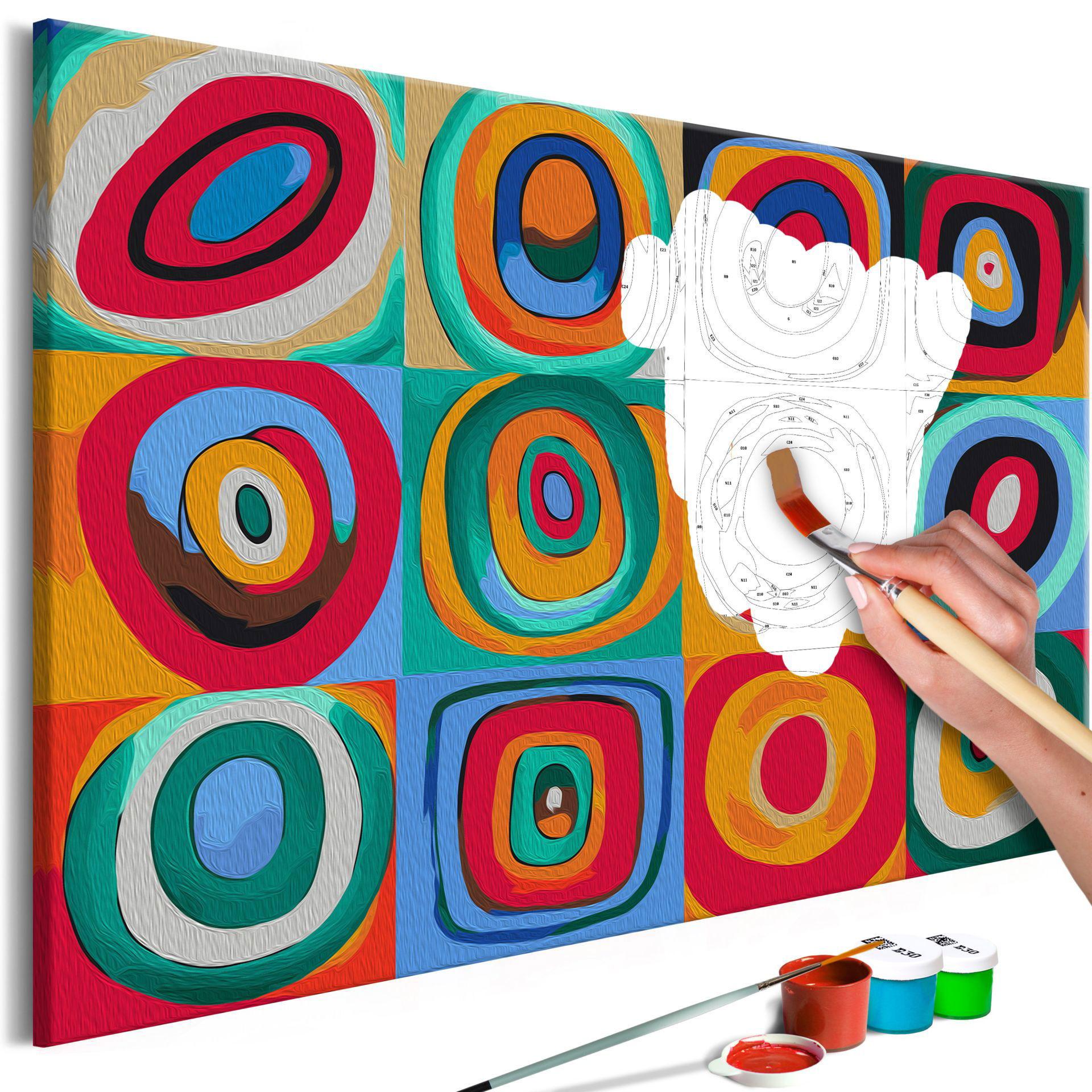 MALEN NACH ZAHLEN 50/40 cm - Multicolor, Textil (1.4/40cm) - KUNSTLOFT