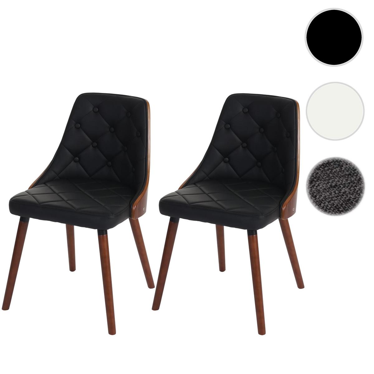 ESSZIMMERSTUHL Schwarz 2er-Set - Schwarz, Textil (50/82/53cm) - MCW