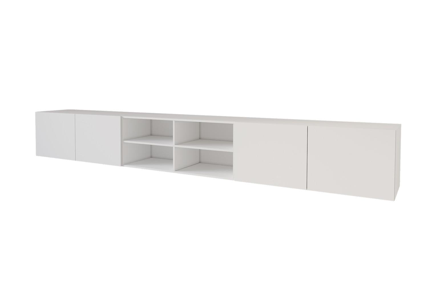 LOWBOARD ELIO-W 3x100x40x40 cm - Weiß - Weiß, Holzwerkstoff (300/40/40cm) - ALTDECOR