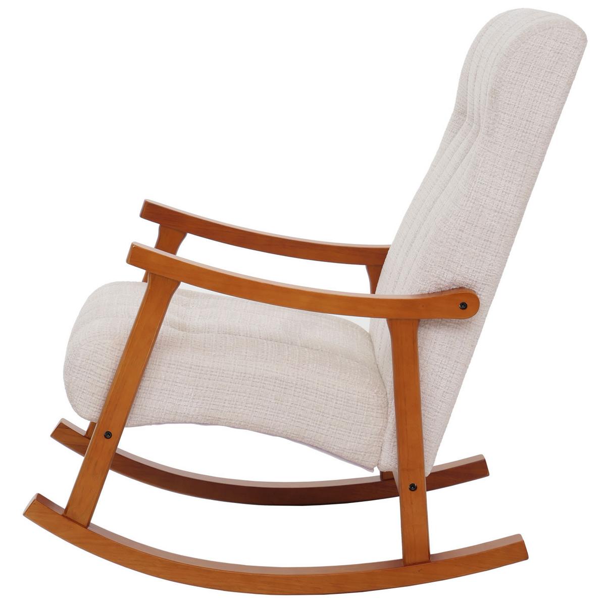 SCHAUKELSTUHL Cremeweiß - Creme/Weiß, Textil (64/97/85cm) - MCW