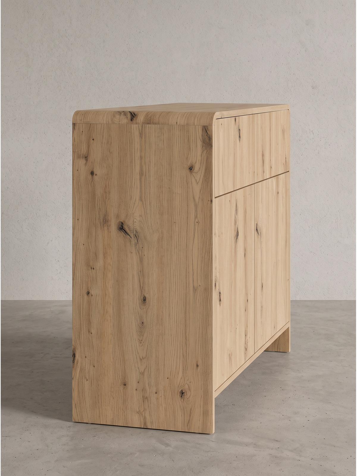 SIDEBOARD CALELLA, MDF, in Eichenoptik, 88 x 40 x 76 cm - Hellbraun/Braun, Holzwerkstoff (88/76/40cm) - KADIMA DESIGN