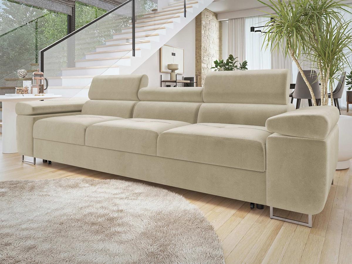 SCHLAFSOFA Torezio 3 Bis - Beige, Holz/Textil (263/90/102cm) - MIRJAN24