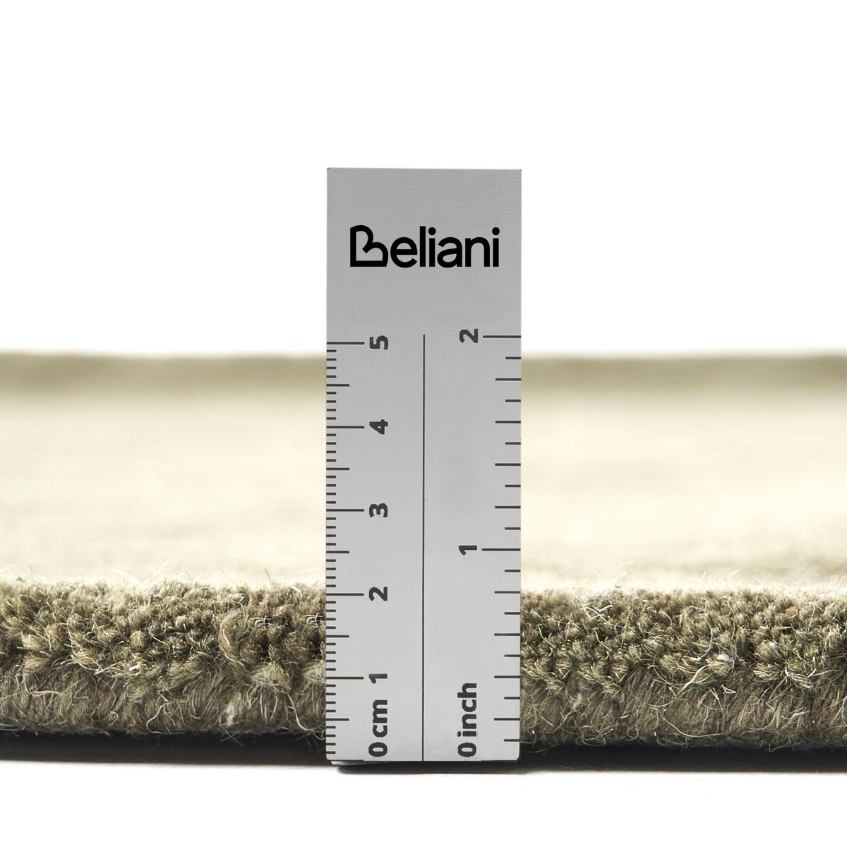 TEPPICH Olivgrün 140 cm Wolle Vasco - Grün, Textil (140/140cm) - Beliani