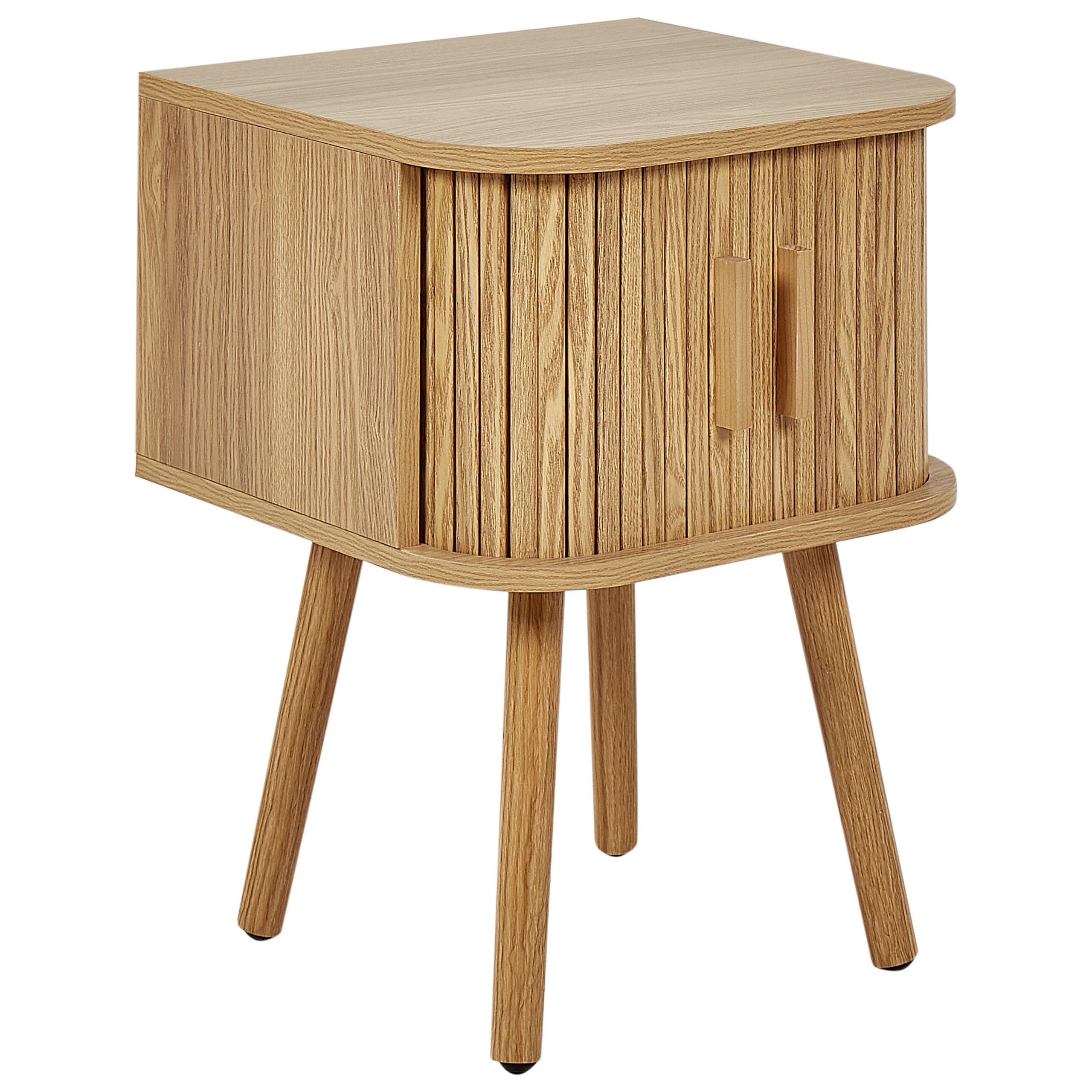 NACHTTISCH Braun Selah - Braun, Holzwerkstoff (40/40/54cm) - Beliani
