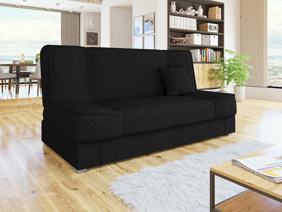 SCHLAFSOFA Gabi - Silberfarben/Schwarz, Holz/Kunststoff (175/80/80cm) - MIRJAN24