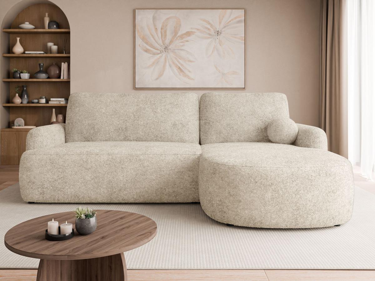 ECKSOFA Loridu, Seite: Rechts - Beige/Schwarz, Holz/Kunststoff (250/174cm) - MIRJAN24