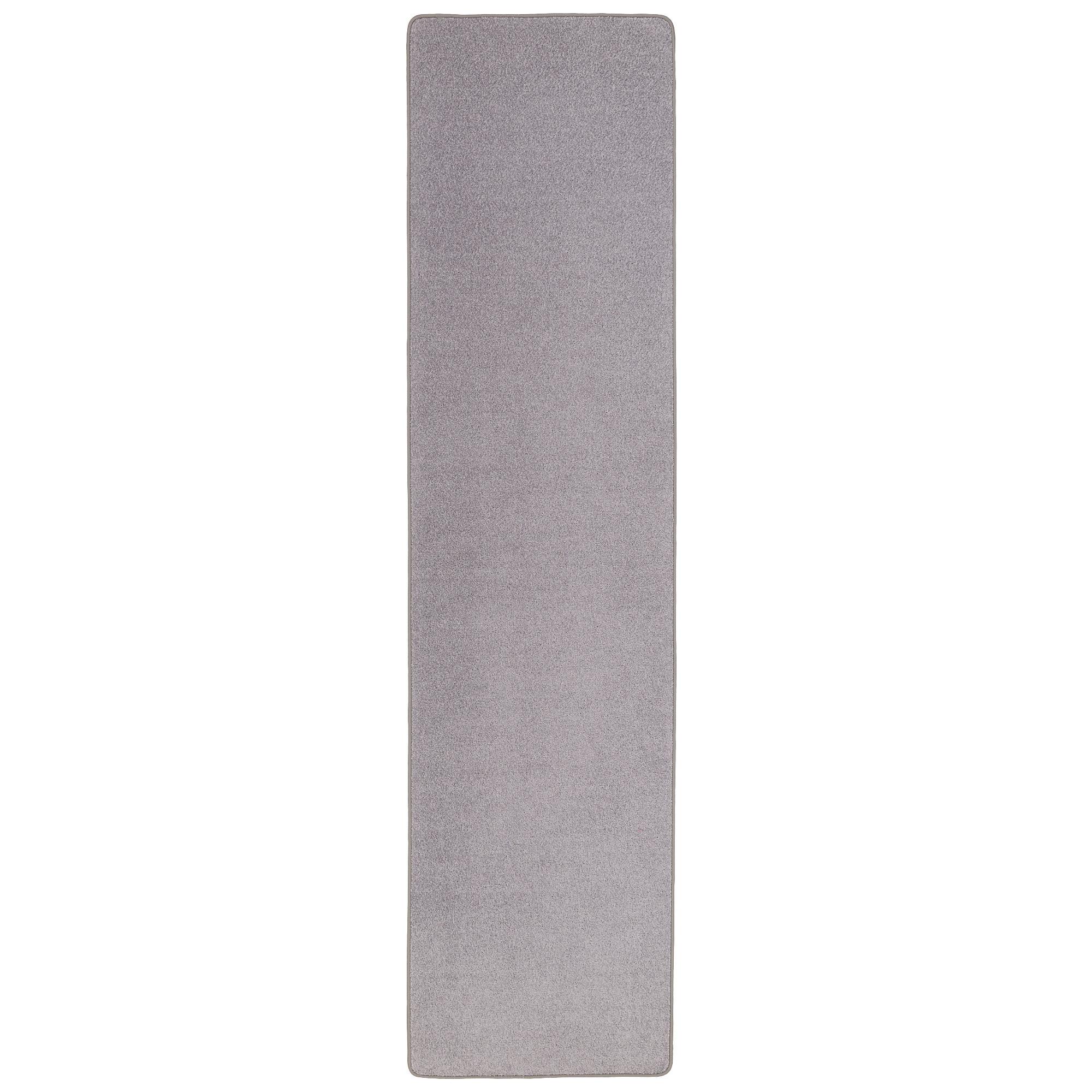 TREND VELOURS LÄUFER TEPPICH JOY - Grau, Textil (100/300cm) - Snapstyle