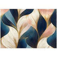 FOTOTAPETE Art Deco Abstrakt Blau 250x175 cm - Multicolor, Papier (250/175cm) - Wallarena
