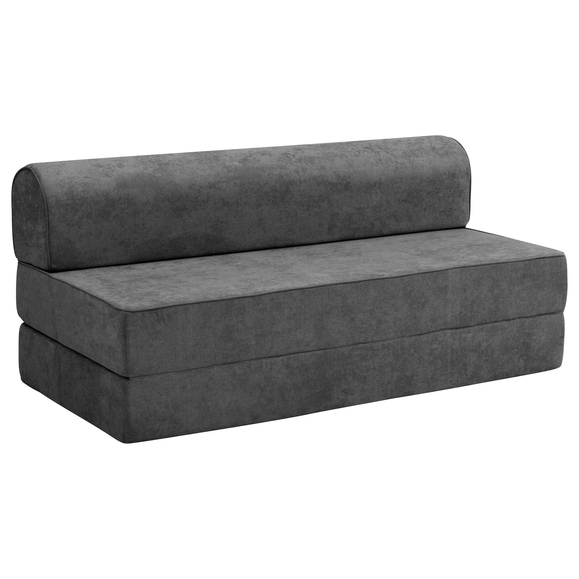 FALTSOFA Katusha Flachgewebe anthrazit - Anthrazit, Kunststoff (80/71/160cm) - 58aufmkessel