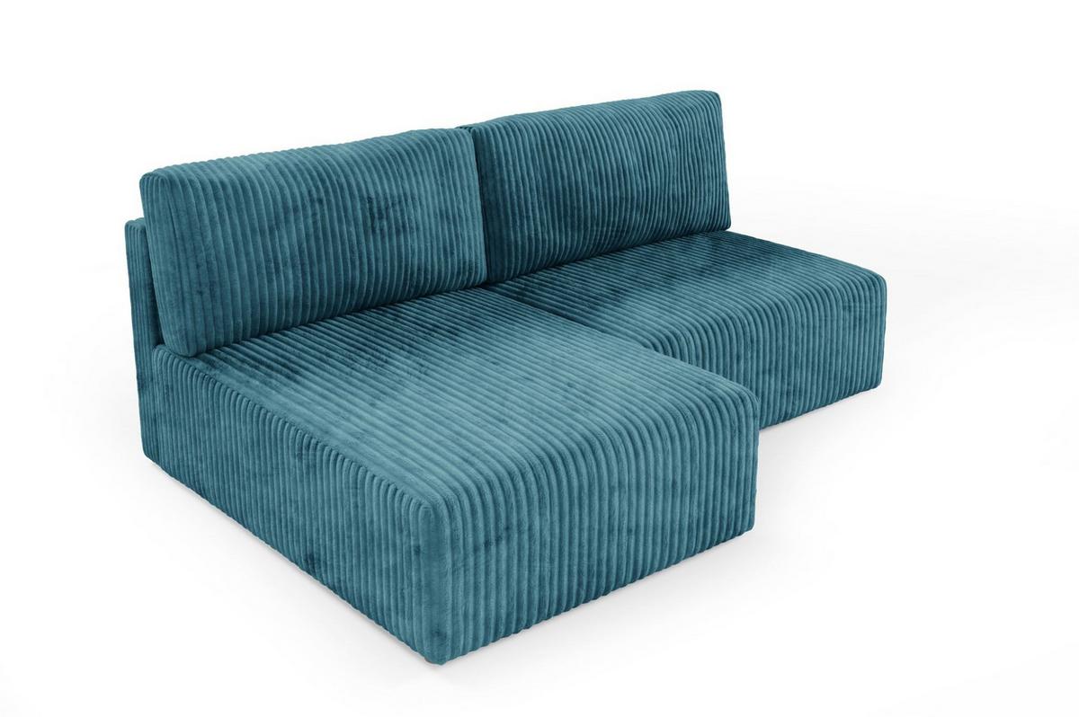 ECKSOFA Natalia Xs - Blau, Holzwerkstoff/Textil (149/210cm) - Fun Möbel