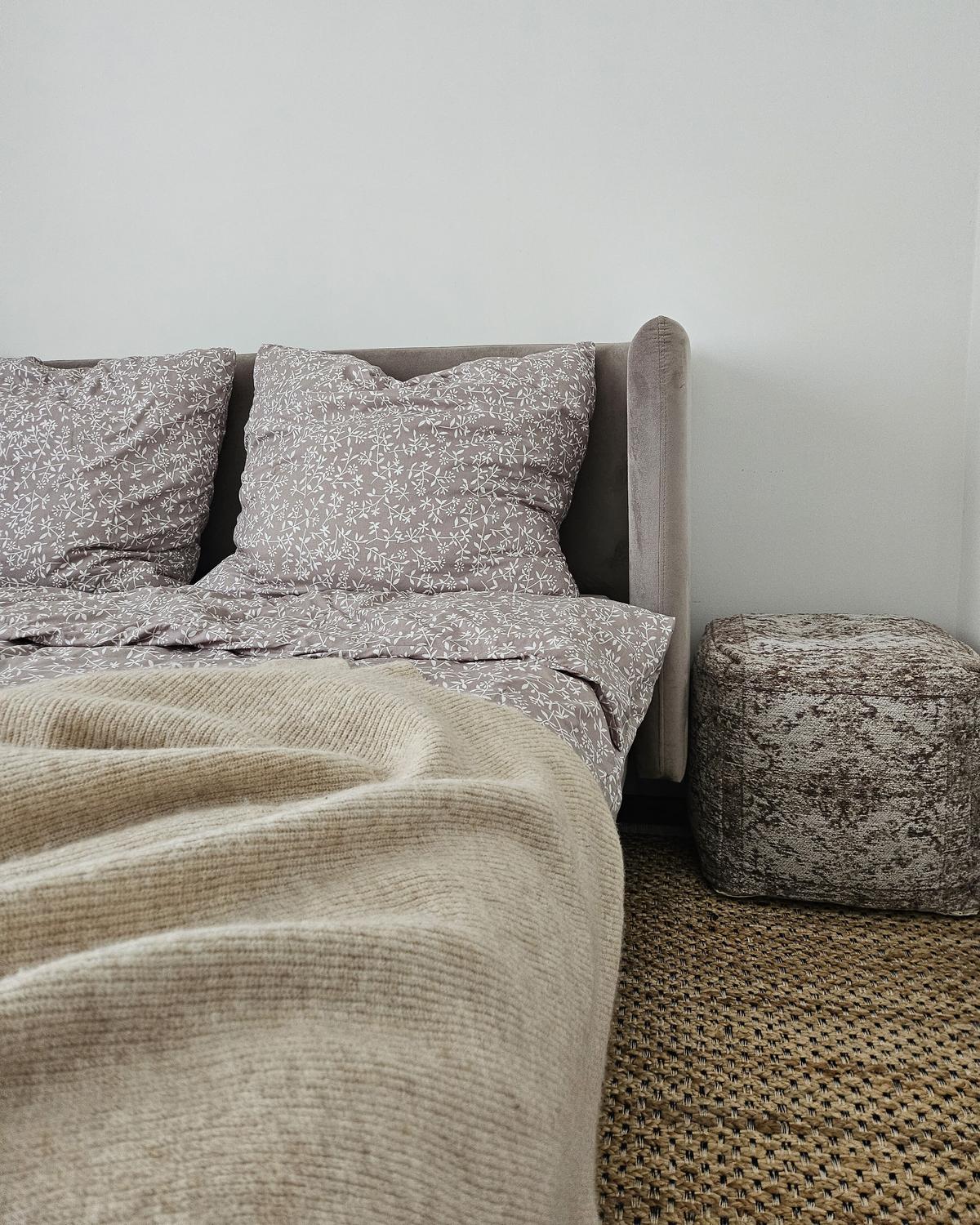 POLSTERBETT 160/200cm Taupe Arette - Taupe, Textil (160/200cm) - Beliani