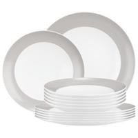 TAFELSERVICE Liberty Pure Colors New Grey 12-tlg. - Grau, Keramik (2/2/2cm) - Seltmann Weiden