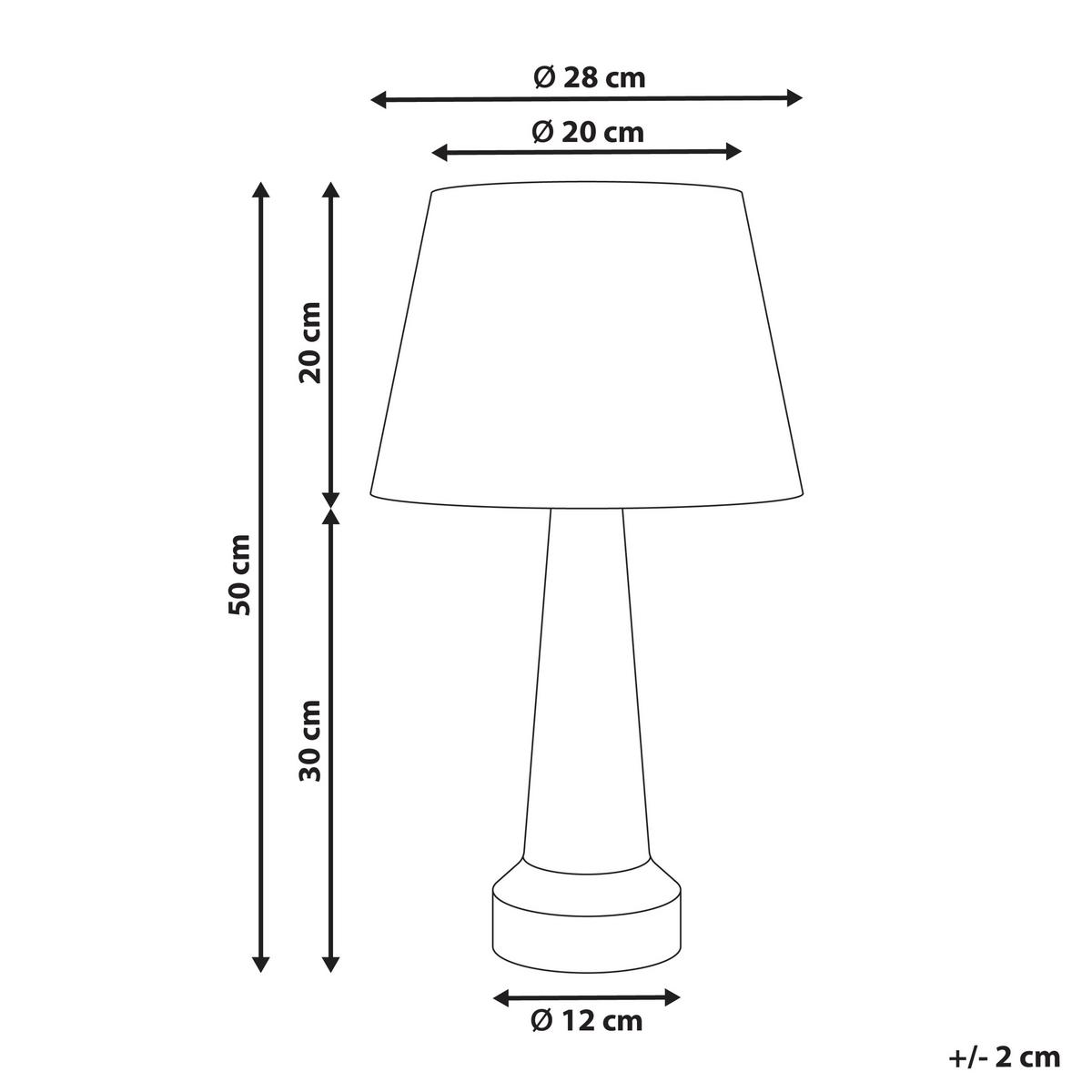 TISCHLAMPE Keramik Hellbeige Humuya - Blau/Beige, Keramik (28/28/50cm) - Beliani