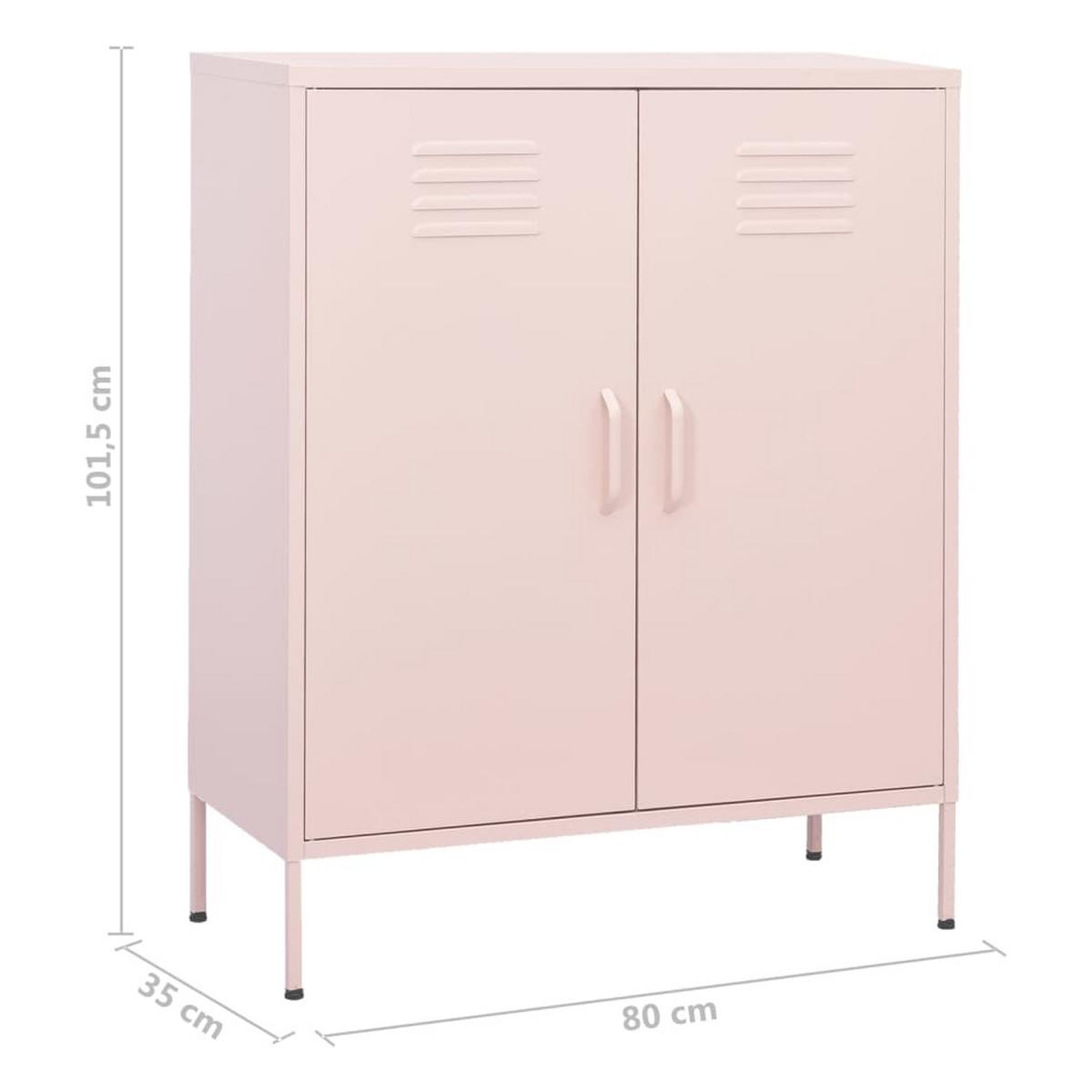 MEHRZWECKSCHRANK Watson 80/35/101.5 cm - Grau, Metall (80/101.5/35cm) - Nettlife