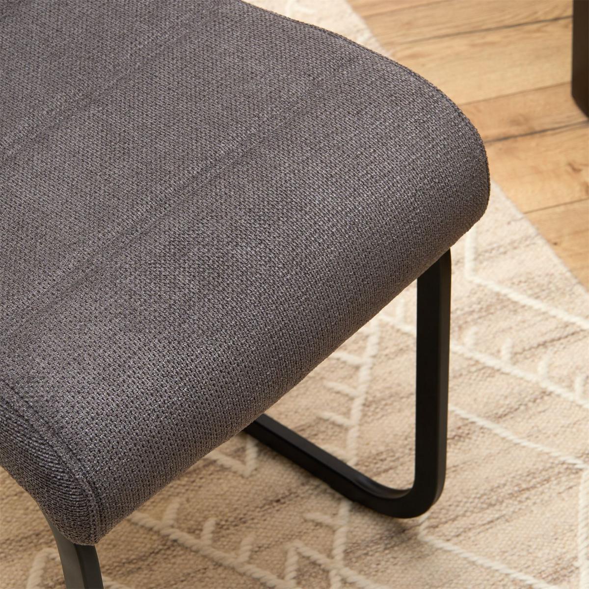 SCHWINGSTUHL LETTICIA 4ER-SET - Anthrazit, Textil (44/97/59cm) - IDIMEX