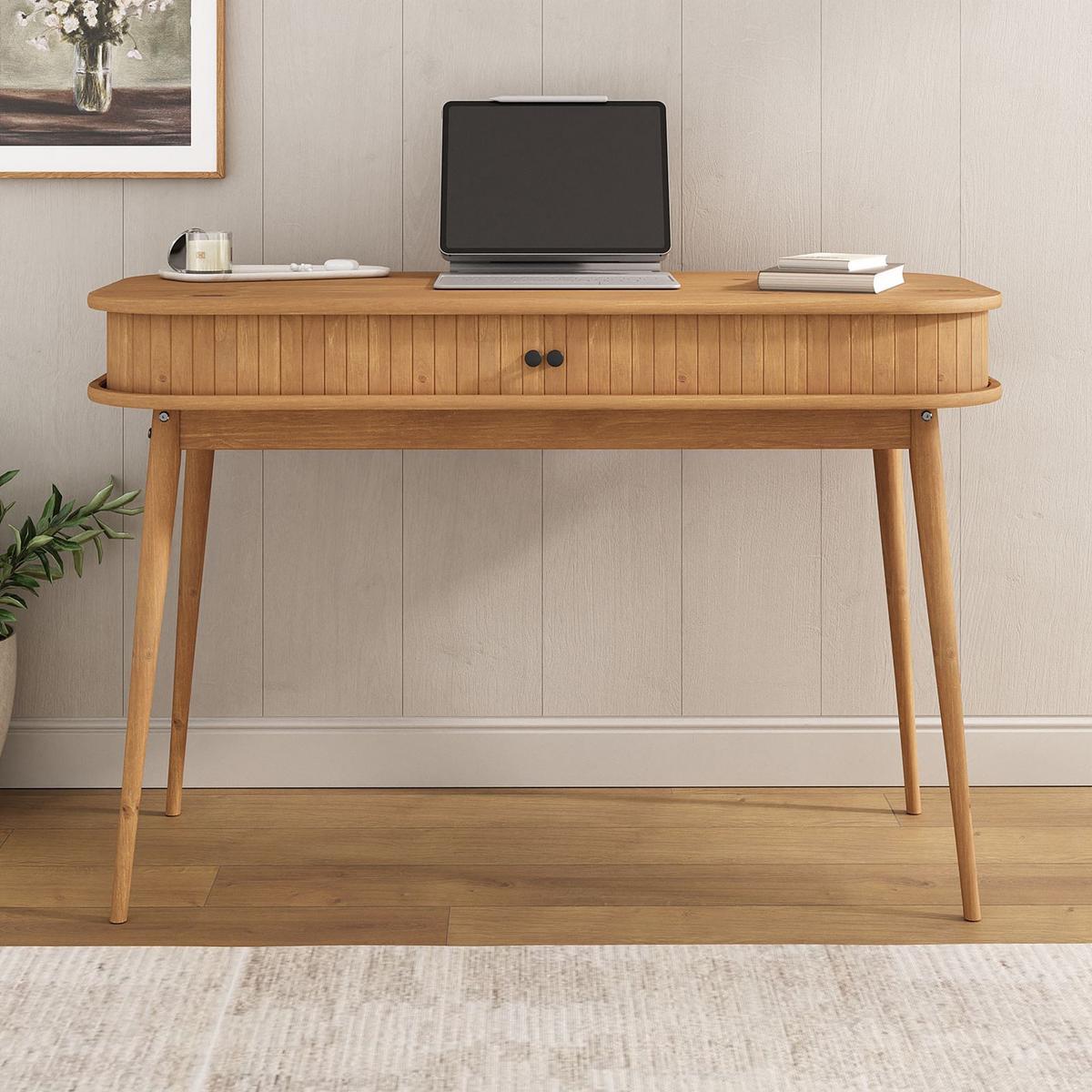 SCHREIBTISCH JARI Eiche - Eichefarben, Holz (50/113/75cm) - IDIMEX