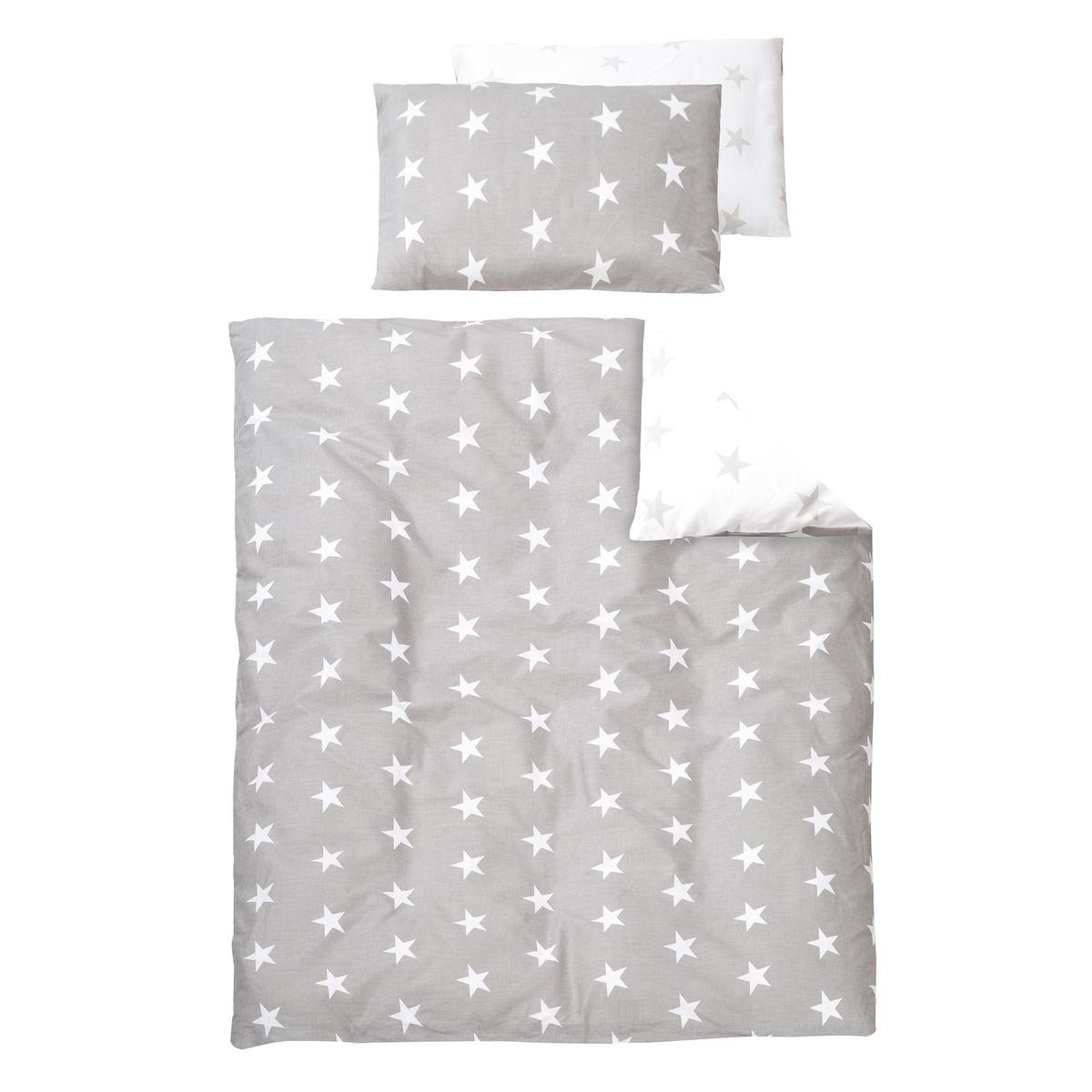 BABYBETT Sterne 2 70 x 140 cm inkl. Textilien - Weiß, Holzwerkstoff (70/140cm) - Roba