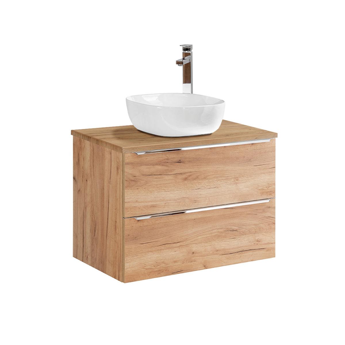 BADMÖBEL 80.4cm April 2er-Set Holz - Braun, Holzwerkstoff (80.4/59/46cm) - Petits-meubles