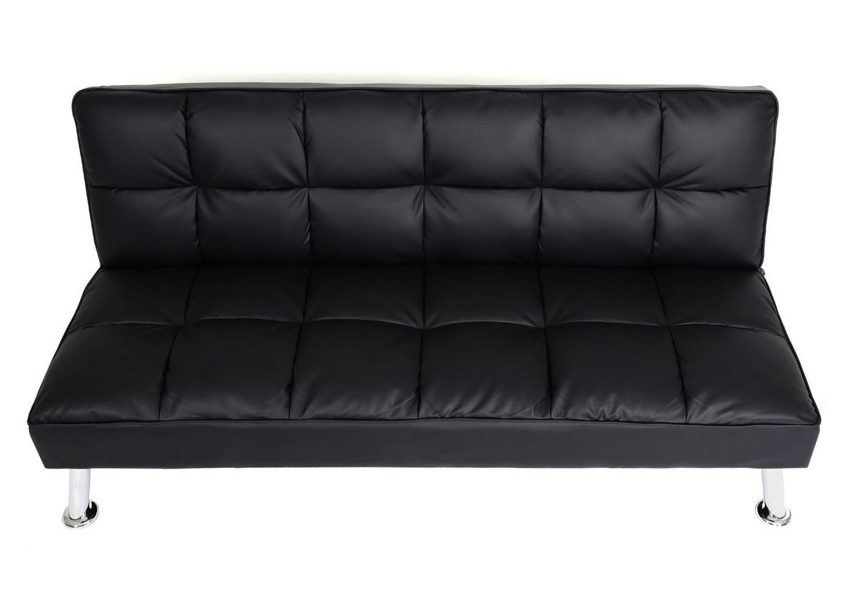 SOFA Schwarz - Schwarz, Textil (181/82/107cm) - MCW