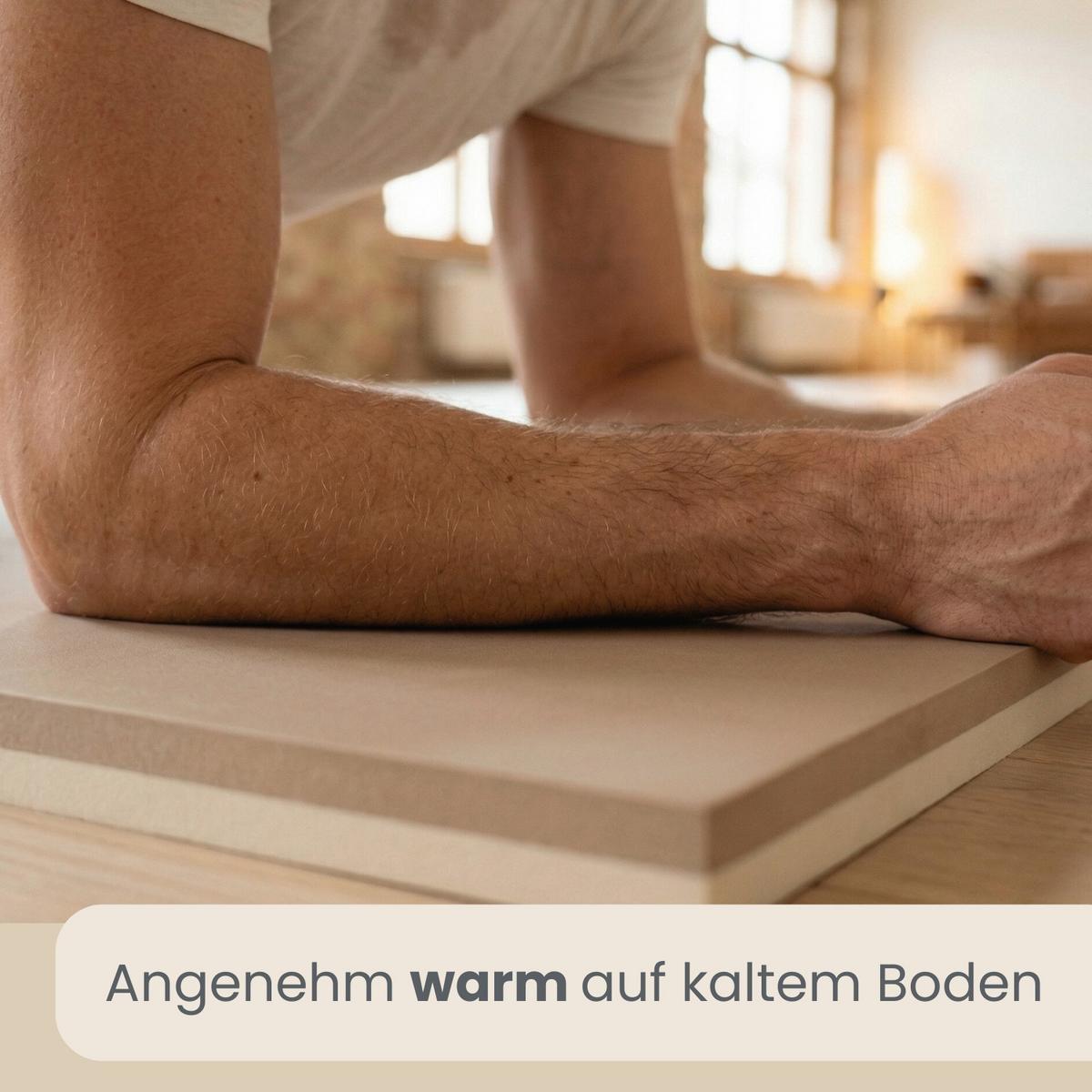 BODENSCHUTZMATTE 90x90x4 cm, 1 Matte, Beige und Braun - Beige, Kunststoff (90/90/4cm) - eyepower