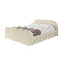 POLSTERBETT mit Bettkasten, Fußteil und Lattenrost, Boxbett ohne Matratze - LERIS-v1-Z 180x200 Beige - Taupe, Holzwerkstoff/Textil (180/200cm) - ALTDECOR