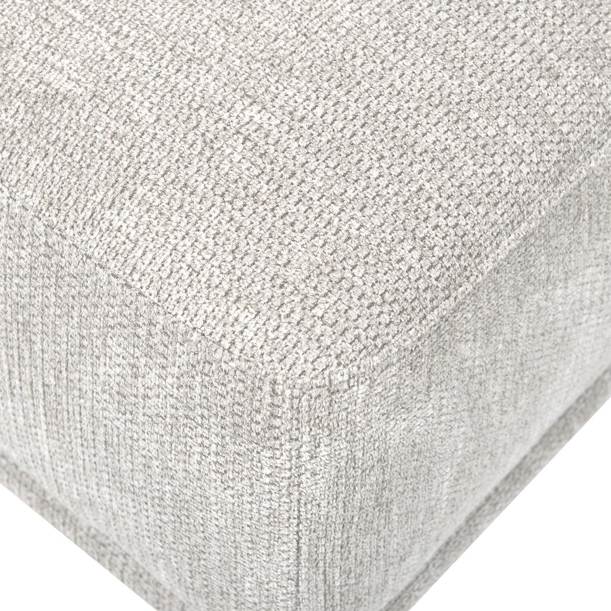 OTTOMANE Stoff Hellgrau Holt - Hellgrau, Textil (112/44/67cm) - Beliani