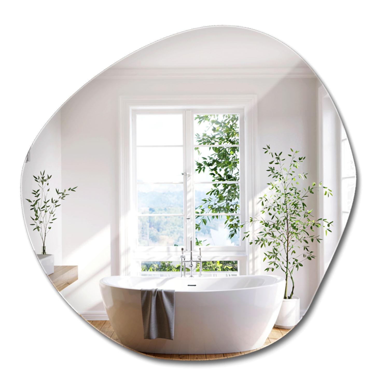 SPIEGEL 76,6 x 77,3 Organisch - Transparent, Glas (76.6/77.3/0.4cm) - Wallfluent