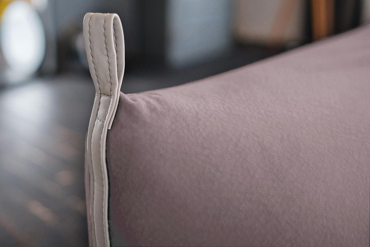 SCHLAFSOFA CANE Violett Webstoff - Violett/Schwarz, Textil/Metall (210/80/100cm) - KAWOLA