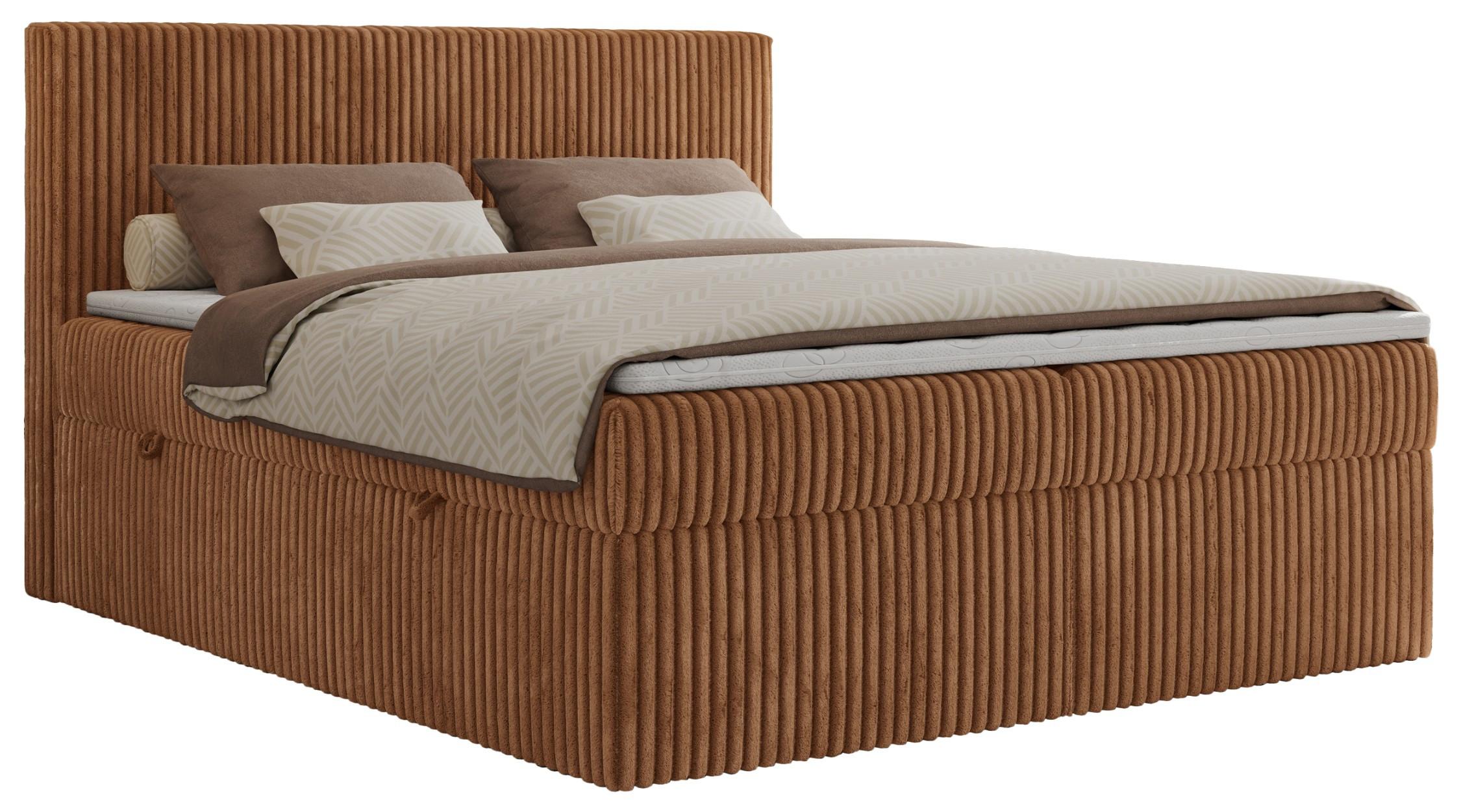 BOXBETT TILIANO 160/200 - Orange Cord - H4 - Orange, Textil (160/200cm) - MKS