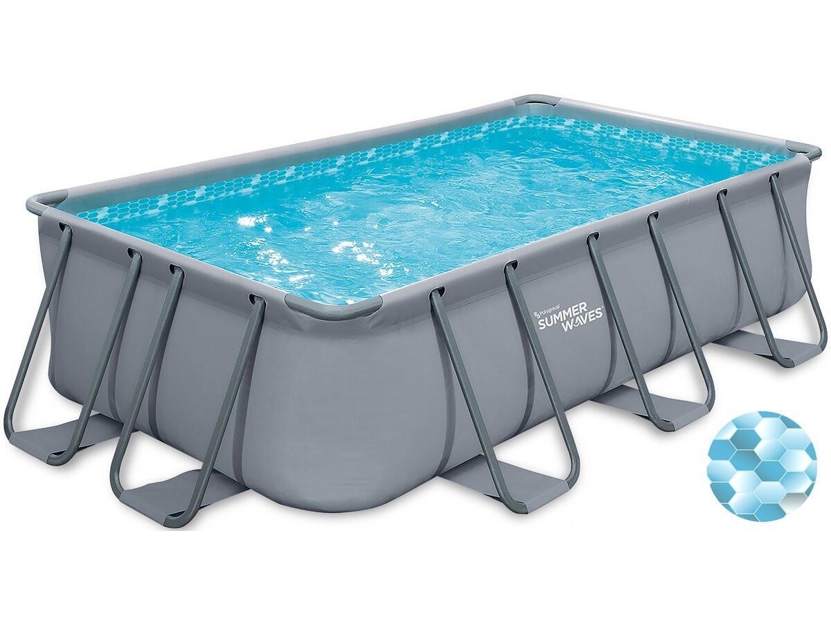 AUFSTELLBECKEN piscine tubulaire ludo 3 - 5.49 x 2.74 x 1.32 m - filtration à sable 5,1m3/h Grau - Grau, Kunststoff (274/132/549cm) - Habitat Garten