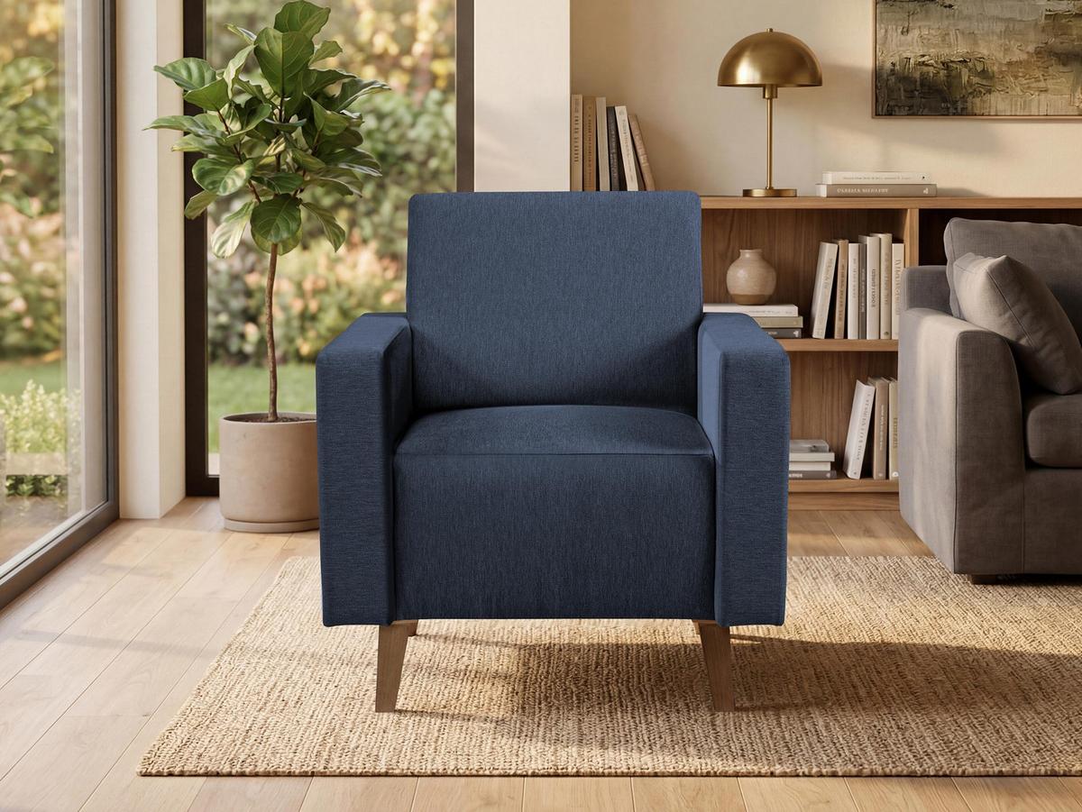 SESSEL Oviedo - Blau, Holz/Kunststoff (75/80/75cm) - MIRJAN24