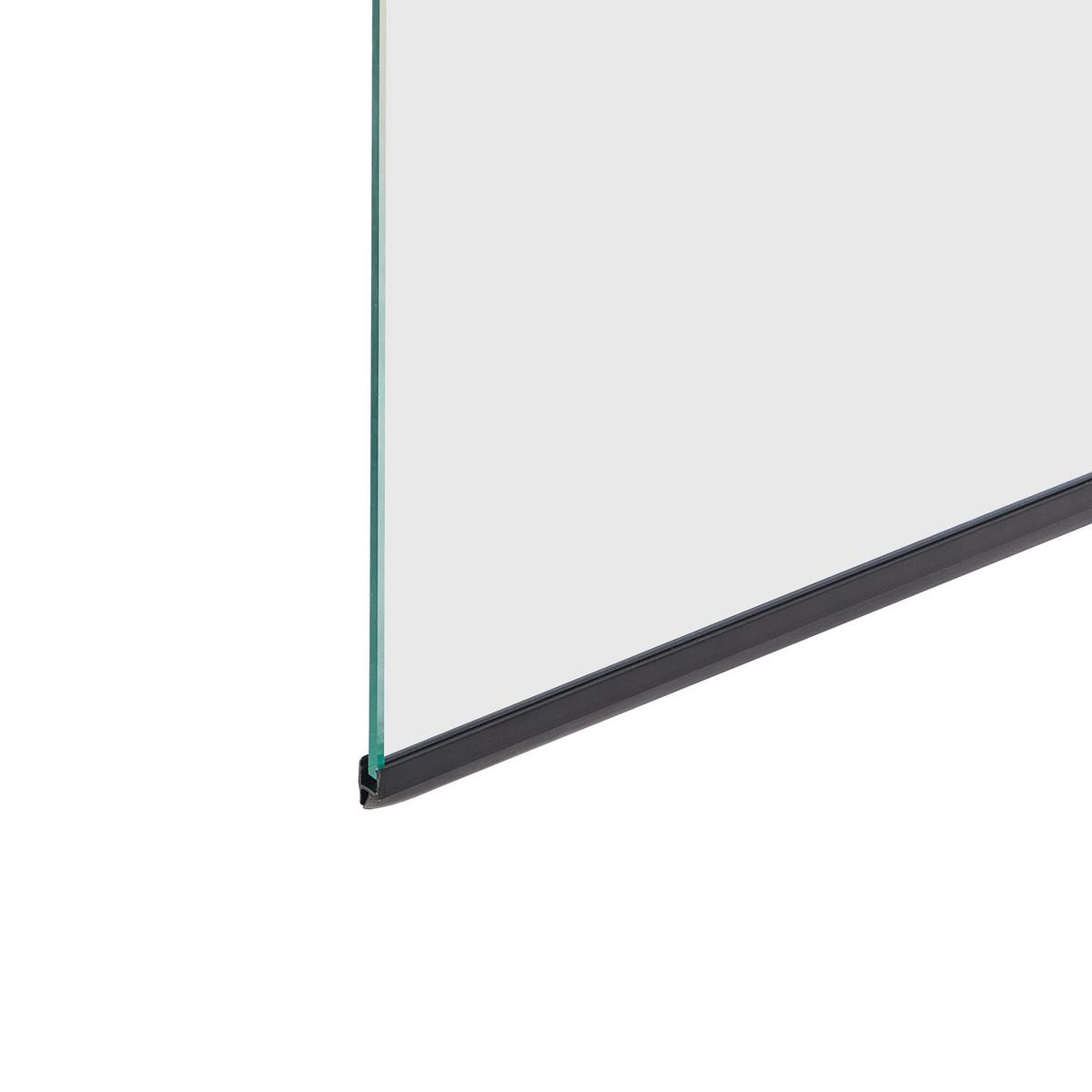 BADEWANNENAUFSATZ 140/70 cm Schwarz Lapan - Transparent, Glas (70/140cm) - Beliani