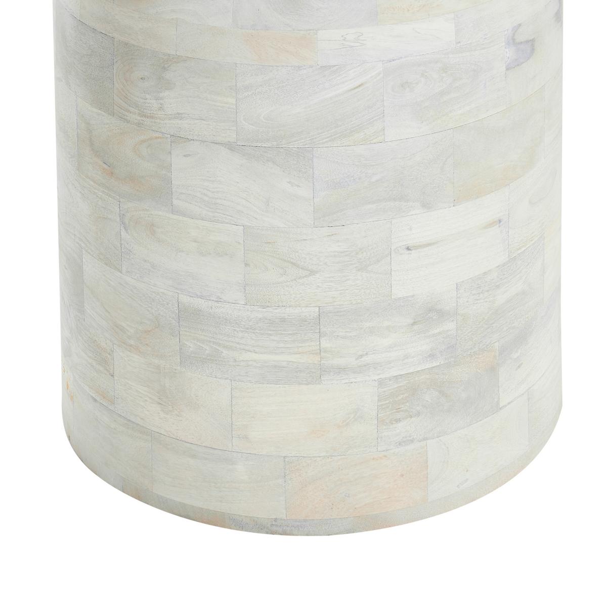 ESSTISCH Weiß 110/110 cm Mangoholz Murtle - Weiß, Holz (110/110/77cm) - Beliani