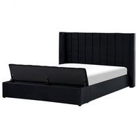 POLSTERBETT 180/200cm Schwarz Noyers - Schwarz, Textil (180/200cm) - Beliani